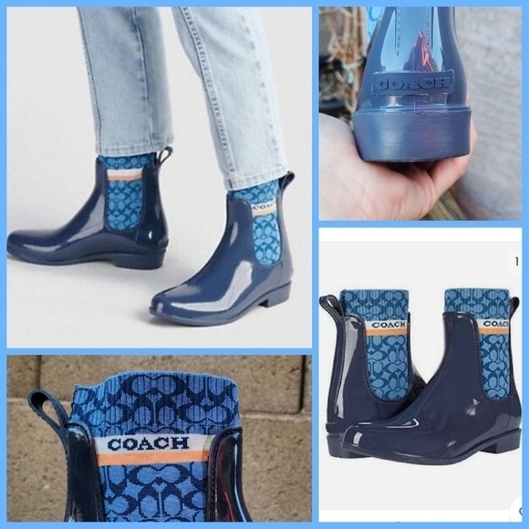 Coach Shoes - COACH Rivington Rain Bootie‎ In Ombre Blue